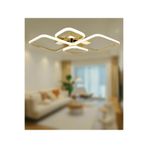 TT AYDINLATMA TT050-SR TT Aydınlatma (Sarı Işık) Baklava Desen Sarı Kaplama 4 lü Led Avize Sarı 70 x 50