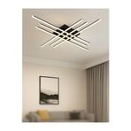 TT AYDINLATMA TT070-SY-SARIIŞIK TT Aydınlatma SARI IŞIK LED 6 lı Çubuk Model Mat Siyah Led Avize Siyah