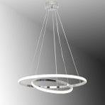 TT Aydınlatma TT300-2 Kr Tt Aydınlatma Halka 2 Li Krom LED Avize - 3 Renk Işık
