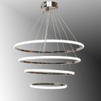 TT Aydınlatma TT300-4 Kr Tt Aydınlatma Halka 4 Lü Krom Kaplama LED Avize - Sarı Işık