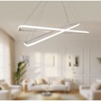 Tt Aydınlatma Tt400-2 By Tt Aydınlatma Dikdörtgen 2 Li Mat Beyaz Led Avize - Beyaz Işık