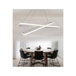 TT AYDINLATMA TT400-2 BY TT Aydınlatma Dikdörtgen (Gün Işığı) 2 li Mat Beyaz Led Avize Beyaz