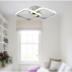 TT Aydınlatma TT405-2-KR Tt Aydınlatma Krom Kaplama 2 Li Kare LED Avize - Beyaz Işık