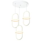 TT006-3Y-BY TT Aydınlatma Minyon Modeli ( Beyaz Işık Led ) 3 lü Mat Beyaz Yuvarlak Led Avize