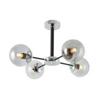 Tt009-4 Kr Tt Aydınlatma Krom Rengi Kaplama 4 Lü Füme Camlı Lüks Avize
