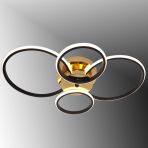 TT035-4-SYSR TT Aydınlatma Drone Modeli Mat Siyah - Sarı 4 lü Led Avize