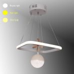 TT037-BY TT Aydınlatma Kare Model Mat Beyaz Tek Toplu 3 Renk Modüllü Ledli Avize