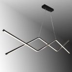 Tt039-Sy Tt Aydınlatma Zikzak Masa Üstü Modeli Siyah Led Avize