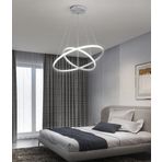 TT300-2 BY TT Aydınlatma Halka 2 li Mat Beyaz ( Sarı Işık ) Led Avize