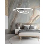 TT300-2 KR TT Aydınlatma Halka 2 li Krom ( 3 Renk Modüllü ) Led Avize