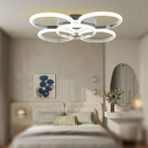 TT304-4+1-KR Yuvarlak Tt Aydınlatma Krom Kaplama 5 Li LED Avize - Beyaz Işık
