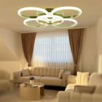 TT304-4+1-SR Yuvarlak Tt Aydınlatma Sarı Kaplama 5 Li LED Avize - Gold - Beyaz Işık
