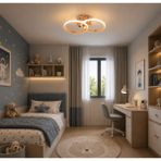 TT305-2-FSR Tt Aydınlatma Fransız Sarısı Kaplama 2 Li LED Avize - Beyaz Işık - Rose Gold