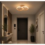 TT305-2-FSR Tt Aydınlatma Fransız Sarısı Kaplama 2 Li LED Avize - Gün Işığı - Rose Gold