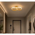 TT305-2-SR Tt Aydınlatma Sarı Kaplama 2 Li LED Avize - Sarı Işık - Gold