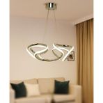 TT307-40-FSR Tt Aydınlatma Helezon Modeli Fransız Sarısı Kaplama LED Avize - Rose Gold - Beyaz Işık