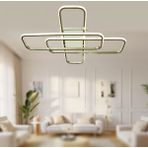 TT324-FSR Tt Aydınlatma 57 x 17 Profil Fransız Sarı Kaplama 3 Lü Plafonyer LED Avize - Gold Rose - Gün Işığı