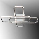TT324-KR Tt Aydınlatma 57 x 17 Profil Krom Kaplama 3 Lü Plafonyer LED Avize - 3 Renk Işık