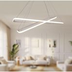 TT400-2 BY TT Aydınlatma Dikdörtgen ( Beyaz Işık ) 2 li Mat Beyaz Led Avize