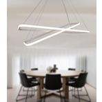 TT400-2 BY TT Aydınlatma Dikdörtgen ( Gün Işığı ) 2 li Mat Beyaz Led Avize