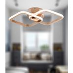 TT405-2-FSR TT Aydınlatma ( Gün Işığı ) Fransız Sarı Kaplama 2 li Kare Led Avize