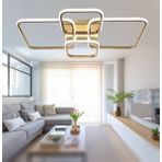 TT500-4-FSR Tt Aydınlatma Fransız Sarı Kaplama Plofonyer 4 Lü LED Avize - Rose Gold - 3 Renk ışık