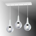 Tt601-3S-Fullby Tt Aydınlatma Mat Beyaz 3 Lü Uzun Hunili Sıralı Avize