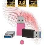 TTAF Type-C To Usb-A 3.0 Dönüştürücü Yüksek Hızlı Veri Aktarımı - Pembe