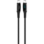 Ttec 2Dk57S AlumiCable LCD Usb-C-Usb-C 100W Pd/Qc 150cm Hızlı Şarj ve Data Kablosu Siyah