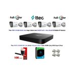 Ttec 2Mp Dahili Sesli Ve Gece Renkli 4 Kameralı 4Tb Disk Tak Çalıştır Hazır Ip Kamera Seti