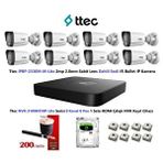 Ttec 2Mp Mikrofonlu 8 Kameralı 500Gb Disk Tak Çalıştır Hazır Ip Kamera Seti