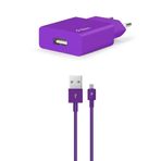 Ttec 2SCS20MMR Smart Charger 2.1A Seyahat Şarj Cihazı ve Mor Micro USB Kablo