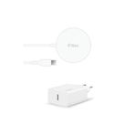 ttec AirCharger M+ MagSafe Uyumlu Kablosuz Şarj Aleti ve PD 20W Seyahat Şarj Aleti Beyaz