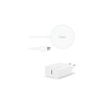 ttec AirCharger M+ MagSafe Uyumlu Kablosuz Şarj Aleti ve PD 20W Seyahat Şarj Aleti Beyaz