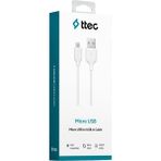 Ttec Micro-Usb 2A 120 cm Android Kopmaz Hızlı Şarj ve Senkronizasyon Kablosu - Beyaz