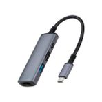 Ttec Pd 100W 4in1 Type-C To Dönüştürücü Hub Type-C To Pd3.0 4K HDMI Usb-A 3.2 USB Çoğaltıcı Görüntü Aktarım Cevirici - Gri