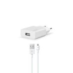 Ttec SmartCharger 10.5W Usb-A 1.2m Beyaz Seyahat Şarj Aleti ve Micro Usb Kablo