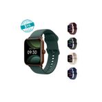 Ttec Tempus 44 mm, Dikdörtgen Kasa, İOS ve Android Uyumlu, 22mm Değiştirilebilir Kordonlu, Akıllı Saat Petrol Yeşili 2S13WV3