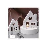 TTH Takatuka Hediyelik Tealight Mumluk Dekoratif Işıklı Aşk Evi Beton Şamdan Ev Dekoru Biblo Obje