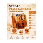 ttm ticaret Turuncu Kadın Beach Baskılı Şeffaf Plaj Çantası
