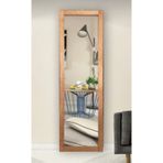 Ttn Ahşap Çerçeve Duvar Hol Boy Ayna 121x37 CM Açık Ceviz