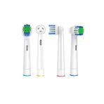 ttoysworld Diş Fırçası Başlığı - OralB | Braun Uyumlu - Elektrikli Diş Fırçası Yedek Başlıkları - 4'lü Paket