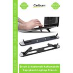Ttt Özel Üretim Ergonomik Notebook Yükseltici Siyah 2 Kademeli Katlanabilir Yapışkanlı Laptop Standı - Tek Ebat - Renkli