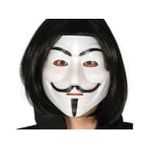 Ttt Siyah Renk Kısa Saç ve V For Vendetta Maskesi