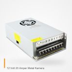 Ttta 12 Volt 20 Amper Metal Kamera Güç Kaynağı - Elektrik Adaptör Power Supply