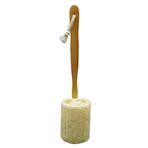 TTYBG Doğal Peeling Lofa Lofa Lofa Sırt Sünger Ovma Fırçası Uzun Ahşap Saplı Çubuk Tutucu Vücut Duşu Banyo Spa Spa 1 Paket