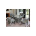 Tu Tienda HİSARÖNÜ 6 SANDALYELİ BAHÇE BALKON MUTFAK MASA TAKIMI,GRİ 808080