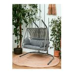 Tu Tienda İKİ KİŞİLİK RATTAN ÖRGÜ BAHÇE BALKON SALINCAĞI,ANTRASİT