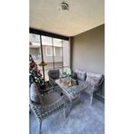 Tu Tienda KAŞ ALÜMİNYUM 2+1+1+SEHPA BAHÇE BALKON MOBİLYASI,GRİ RATTAN/GRİKUMAŞ