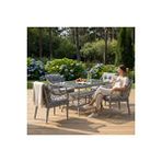 Tu Tienda Medya 4 Sandalye Masa(70*120) Bahçe Balkon Mutfak Takımı, Gri(asos3) GRİ 808080